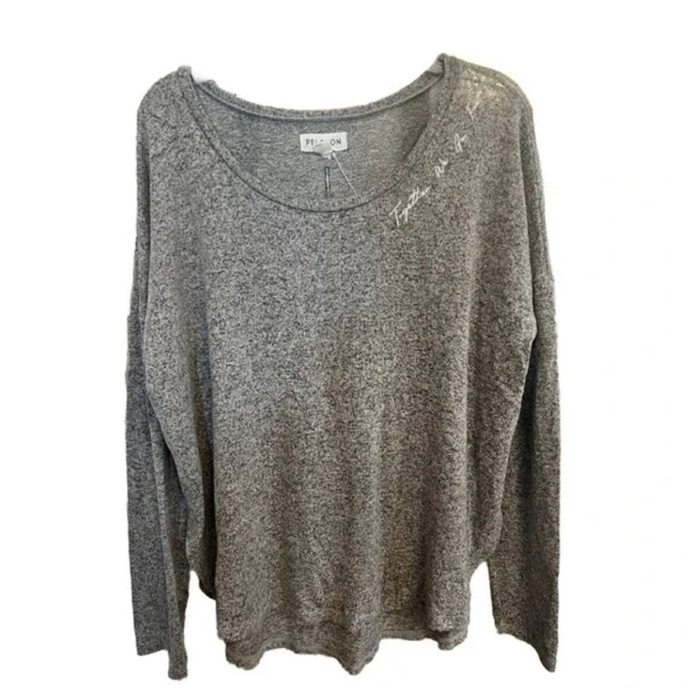Peloton Women’s Medium Long Sleeve Top Together We Go Far Gray M